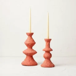 Short Clay Taper Candle Holder Red - Opalhouse™ Designed With Jungalow™ -Opalhouse™ GUEST 030eda6c 85df 45b9 bbc4 07bae42656d4 1