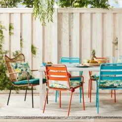 5" X 7" Multi Dot Fringed Outdoor Rug Teal/Pink/Yellow - Opalhouse™ -Opalhouse™ GUEST 0b5e6a0b 4b65 4e2a b81e d52869792536