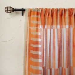 1pc Sheer Ophelia Printed Burnout Window Curtain Panel Orange - Opalhouse™ Designed With Jungalow™ -Opalhouse™ GUEST 154e0bfa b339 41f9 9f40 0461976c9081