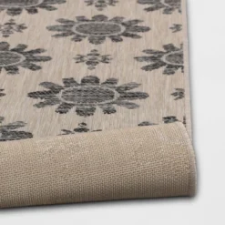 Dark Daisy Outdoor Rug Black - Opalhouse™ -Opalhouse™ GUEST 2361835e c528 4e8b a801 5b5e7b52de57