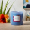 28oz Glass Moonlit Hibiscus Candle Light Blue - Opalhouse™ -Opalhouse™ GUEST 2c95080b 9726 45aa 9b0e 3946015c92e0