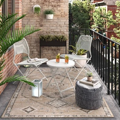 5'x7' Sunset Moroccan Tapestry Rectangular Woven Outdoor Area Rug Light Brown - Opalhouse™ 3 5'x7' Sunset Moroccan Tapestry Rectangular Woven Outdoor Area Rug Light Brown - Opalhouse™