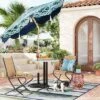 7.5'x7.5' Decorative Trim Scalloped Outdoor Market Umbrella Blue - Opalhouse™ Designed With Jungalow™ -Opalhouse™ GUEST 926af1d5 5d43 4c7a 8672 cd582d16fd69
