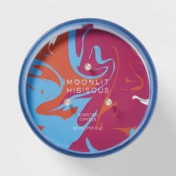 28oz Glass Moonlit Hibiscus Candle Light Blue - Opalhouse™ -Opalhouse™ GUEST 9562dc6d 4e42 481c 91d9 1f68f9f8ac72
