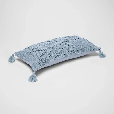 Oversize Embroidered Textured Lumbar Throw Pillow - Opalhouse™ 4 Oversize Embroidered Textured Lumbar Throw Pillow - Opalhouse™ - Image 2