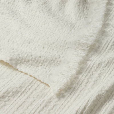 Waffle Weave Bed Throw White - Opalhouse™ Designed With Jungalow™ 4 Waffle Weave Bed Throw White - Opalhouse™ Designed With Jungalow™ - Image 2