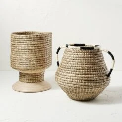 Seasgrass And Bamboo Woven Pedestal Vase - Opalhouse™ Designed With Jungalow™ -Opalhouse™ GUEST f40310db 34b9 40f3 aeb2 f7887abcfcc9