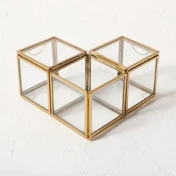Metal Glass Decorative Box Gold - Opalhouse™ Designed With Jungalow™ 7 Metal Glass Decorative Box Gold - Opalhouse™ Designed With Jungalow™ -Opalhouse™ GUEST fc927fff 547b 4c4d 937a 78a22e5d52ae